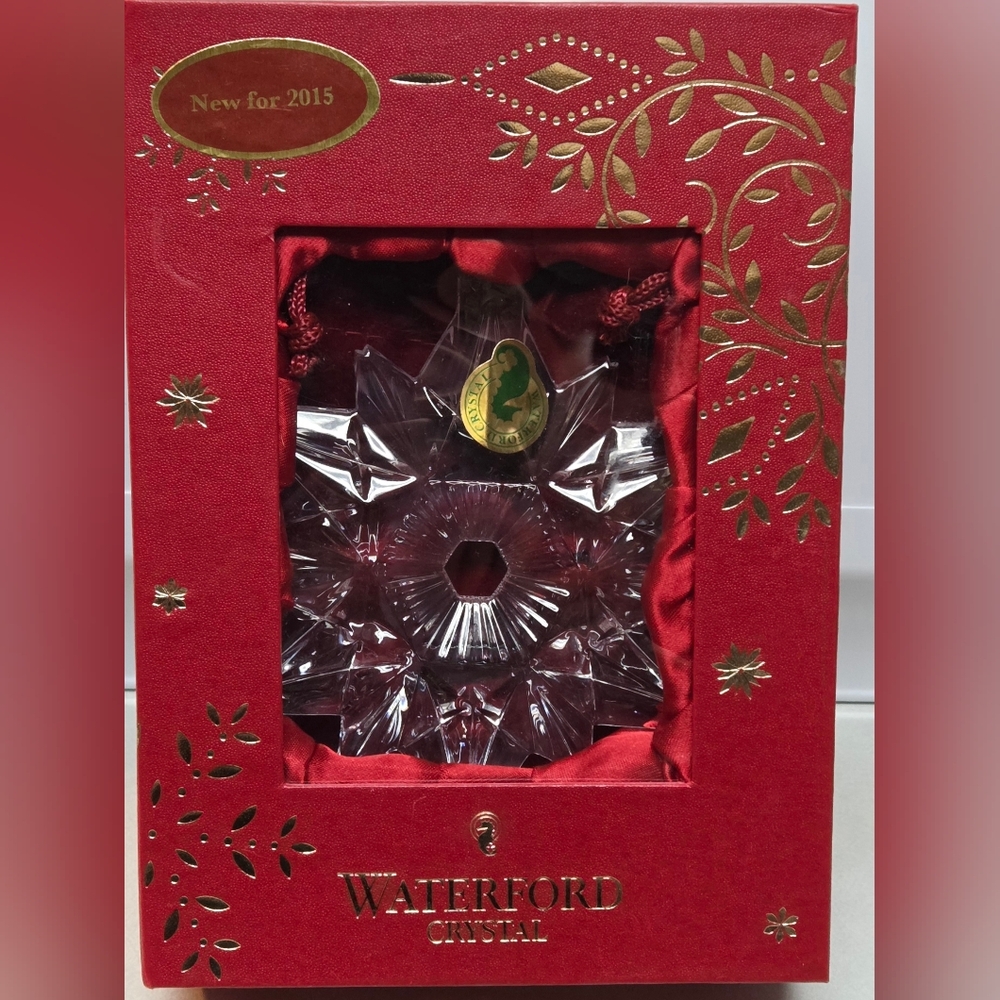 Waterford 2015 Snow Crystal Pierced Christmas Ornament